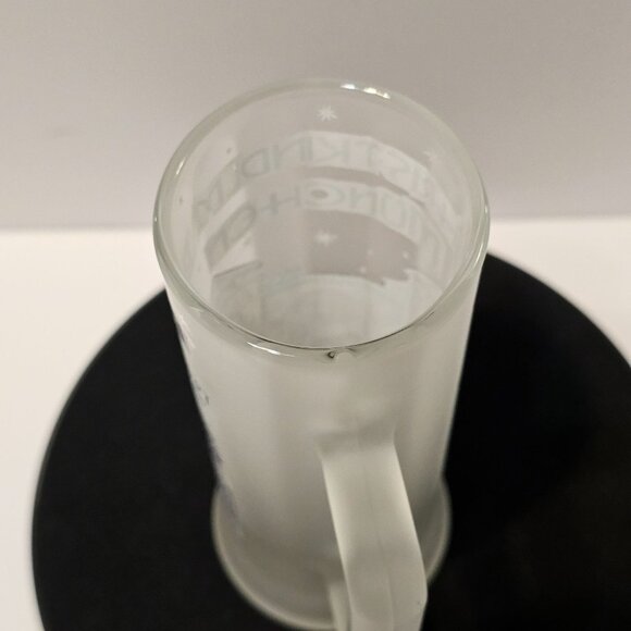 Vintage German Christmas Market Frosted Glass Stein With Munich Scene & Handle - Picture 8 of 13